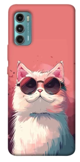 Чохол на Motorola Moto G60 Сat with glasses фото 1 з 1
