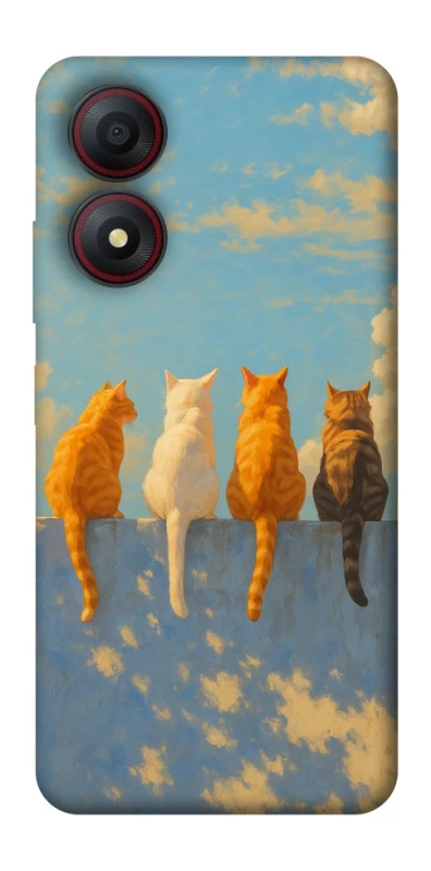 Чохол на ZTE Blade A34 4G cats on wall фото 1 з 1