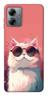 Чохол на Motorola Moto G14 Сat with glasses фото 1 з 1