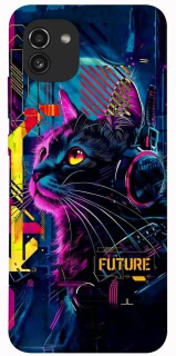 Чохол на Samsung Galaxy A03 Cyber Cat v2 фото 1 з 1