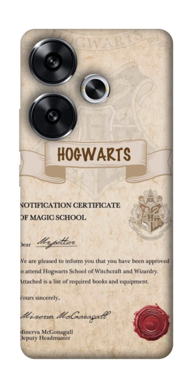 Чехол на Xiaomi Poco F6 The Hogwarts acceptance letter фото 1 из 1
