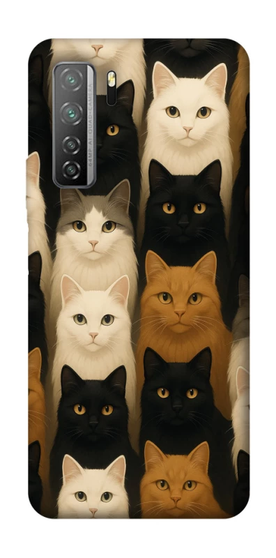 Чехол на Huawei Nova 7 SE Colorful Cat Collage фото 1 Чехол на Huawei Nova 7 SE Colorful Cat Collage фото 1 из 1