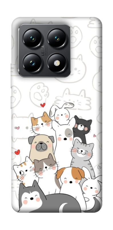 Чохол на Xiaomi 14T Funny Pets фото 1 з 1