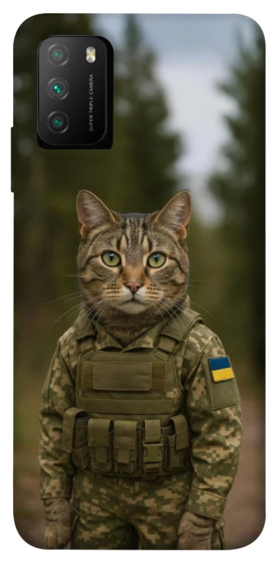 Чехол на Xiaomi Poco M3 Кот защитник фото 1 из 1