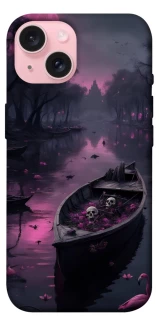 Чехол на Apple iPhone 15 (6.1") Boat and flamingo фото 1 из 1