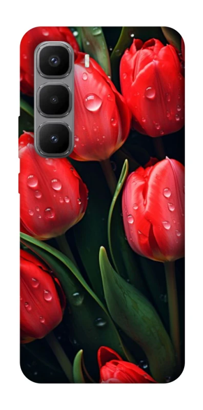 Чохол на Infinix Hot 60 Pro+ Червоні тюльпани фото 1 Чохол на Infinix Hot 60 Pro+ Червоні тюльпани фото 1 з 1