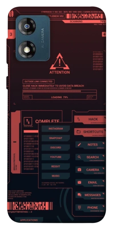 Чохол на Motorola Moto E13 Attention фото 1 з 1