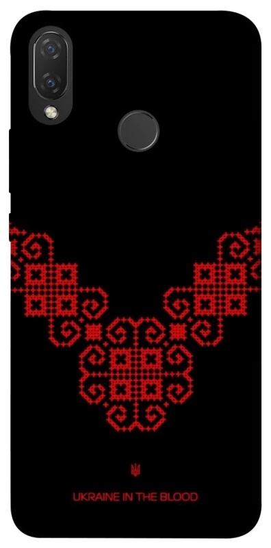 Чохол на Huawei P Smart+ (nova 3i) Чорно-червона вишиванка фото 1 з 1