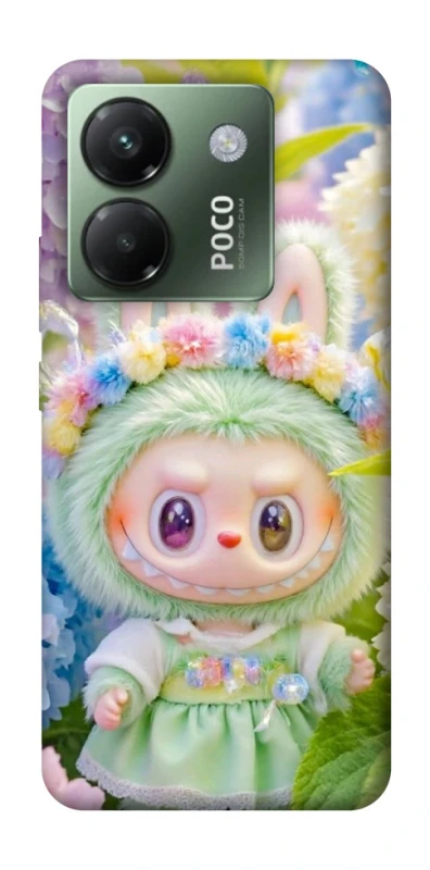 Чохол на Xiaomi Poco M7 pro 5G Labubu & Flowers ver.2 фото 1 з 1
