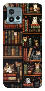 Чохол на Motorola Moto G72 Cats & Books фото 1 з 1