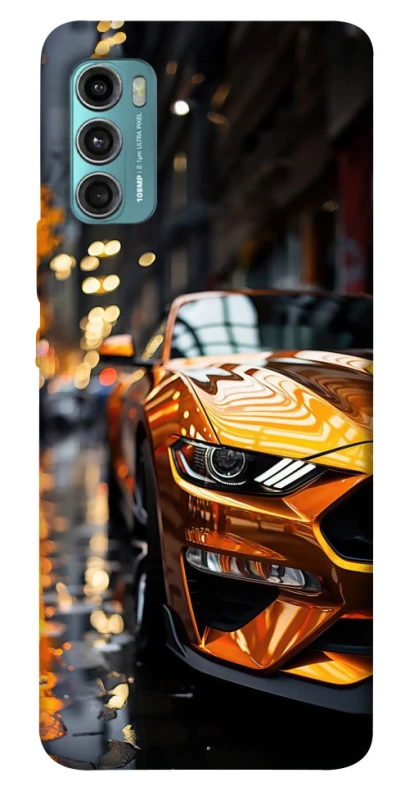 Чохол на Motorola Moto G60 Golden sports car фото 1 з 1