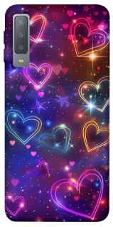 Чехол на Samsung A750 Galaxy A7 (2018) Drawn hearts фото 1 из 1
