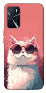 Чехол на Oppo A16s / A16 Сat with glasses фото 1 из 1