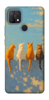 Чохол на Oppo A15s / A15 cats on wall фото 1 з 1
