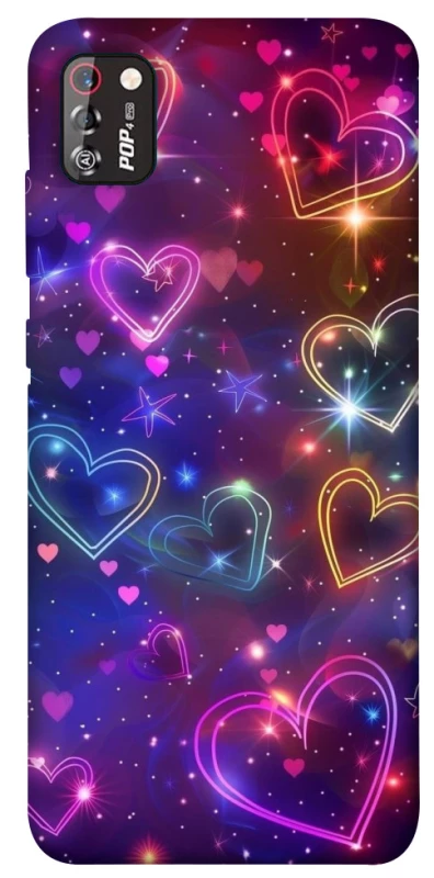 Чохол на TECNO POP 4 Pro Drawn hearts фото 1 з 1