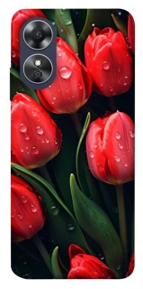 Чехол на Oppo A17 Красные тюльпаны фото 1 из 1