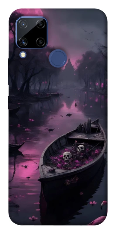 Чохол на Realme C15 Boat and flamingo фото 1 з 1