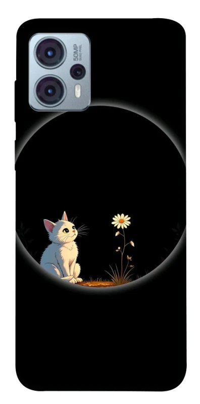 Чехол на Motorola Moto G23 Cat and flower фото 1 из 1