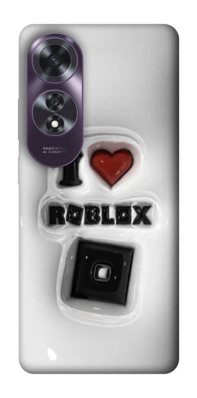 Чохол на Oppo A60 I love Roblox фото 1 з 1