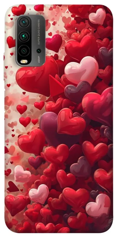 Чохол на Xiaomi Redmi 9T Many hearts фото 1 з 1