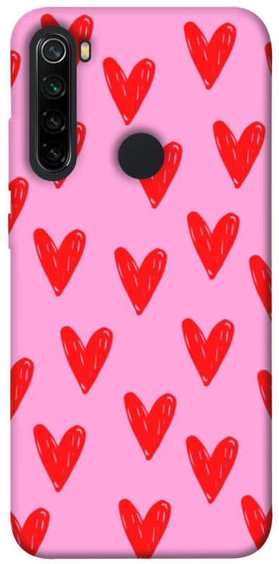 Чехол на Xiaomi Redmi Note 8 Red hearts 2 фото 1 из 1