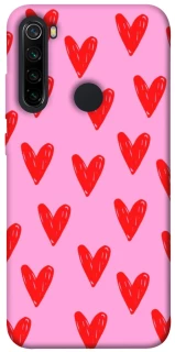 Чохол на Xiaomi Redmi Note 8 Red hearts 2 фото 1 з 1