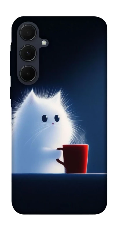 Чохол на Samsung Galaxy A55 Чохол кіт з кавою фото 1 з 1
