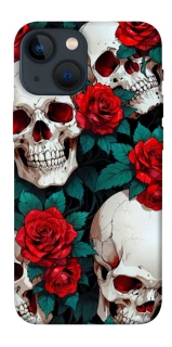 Чохол на Apple iPhone 13 mini (5.4") skull and rose фото 1 з 1
