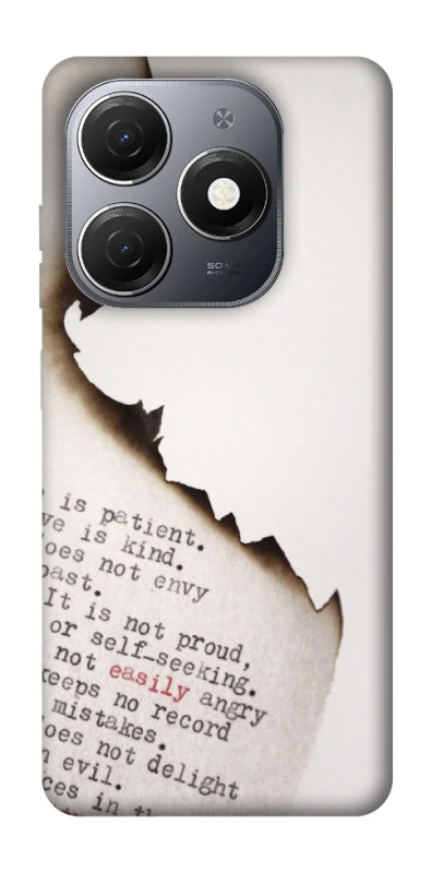 Чехол на TECNO Spark 20 Стихи фото 1 из 1