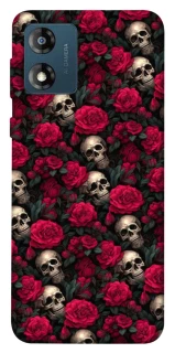 Чехол на Motorola Moto E13 Черепа и розы фото 1 из 1