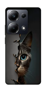 Чехол на Xiaomi Poco M6 Pro 4G Кот-подглядыватель v2 фото 1 из 1