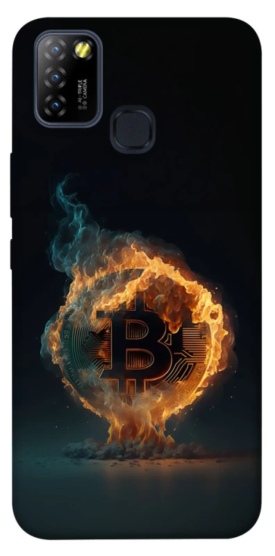 Чохол на Infinix Hot 10 Lite Fire Bitcoin фото 1 з 1