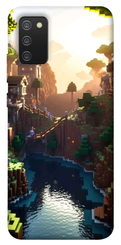 Чохол на Samsung Galaxy A02s Minecraft sunset фото 1 з 1