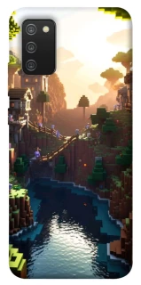 Чохол на Samsung Galaxy A02s Minecraft sunset фото 1 з 1