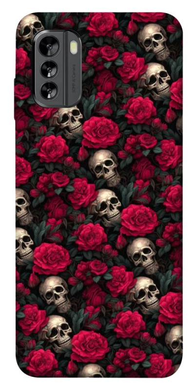 Чохол на Nokia G60 Черепа та рози фото 1 з 1