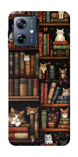 Чехол на Motorola Moto G54 Power Cats & Books фото 1 из 1