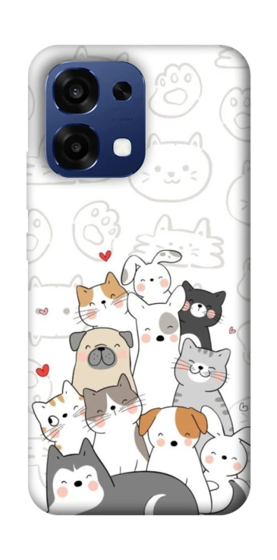 Чохол на Oppo A6 Pro 4G/5G Funny Pets фото 1 з 2
