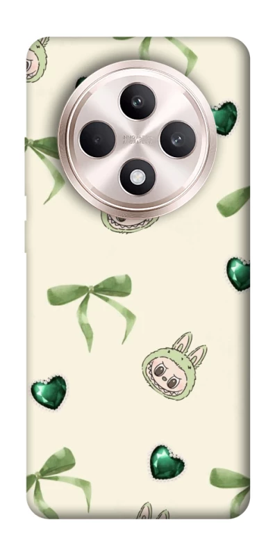 Чохол на Oppo Reno 12 F 4G/5G Labubu Green Heart фото 1 з 1