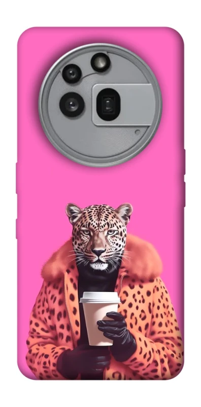 Чохол на Nothing Phone (3a) Pro Леопард з кавою фото 1 з 1