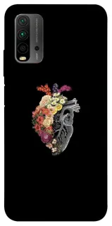 Чохол на Xiaomi Redmi 9T Heart with flowers фото 1 з 1