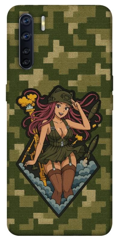 Чохол на Oppo A91 Military Waifu фото 1 з 1