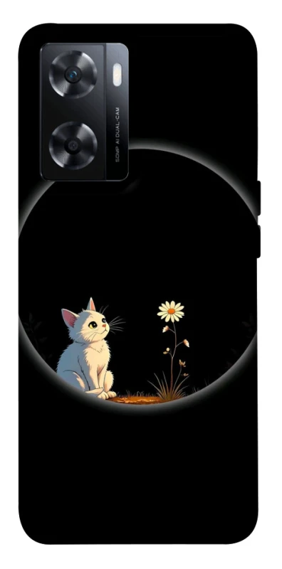 Чехол на OnePlus Nord N20 SE Cat and flower фото 1 из 1