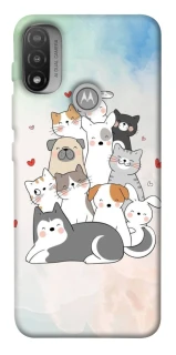 Чехол на Motorola Moto E20 Funny Pets ver.2 фото 1 из 1