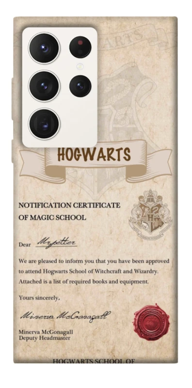 Чохол на Samsung Galaxy S23 Ultra The Hogwarts acceptance letter фото 1 з 1