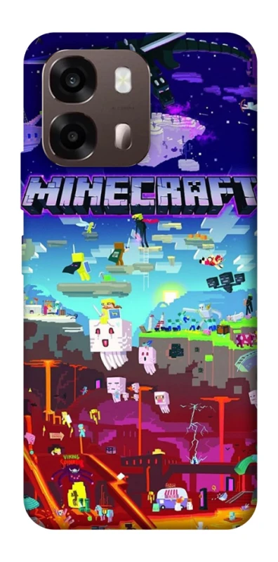Чохол на Oppo A6 Minecraft world фото 1 з 2