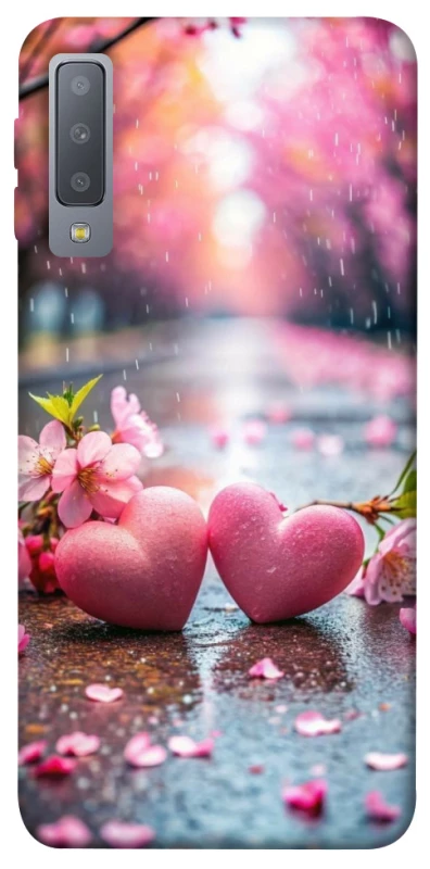 Чохол на Samsung A750 Galaxy A7 (2018) Pink heart фото 1 з 1