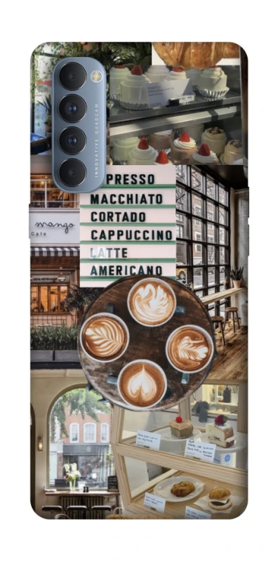 Чохол на Oppo Reno 4 Pro Coffee collage ver.5 фото 1 з 1