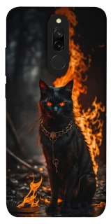 Чехол на Xiaomi Redmi 8 Огненный кот фото 1 из 1