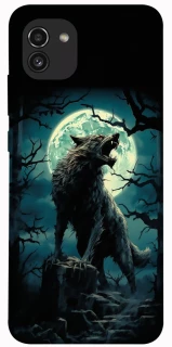 Чохол на Samsung Galaxy A03 Вовк під місяцем фото 1 з 1