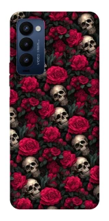 Чехол на TECNO Camon 18 Pro Черепа и розы фото 1 из 1